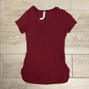 Red lululemon shirt